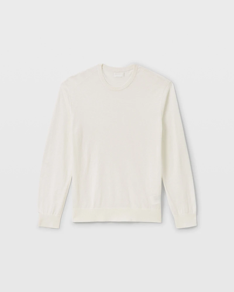 Fine Gauge Silk Blend Crewneck