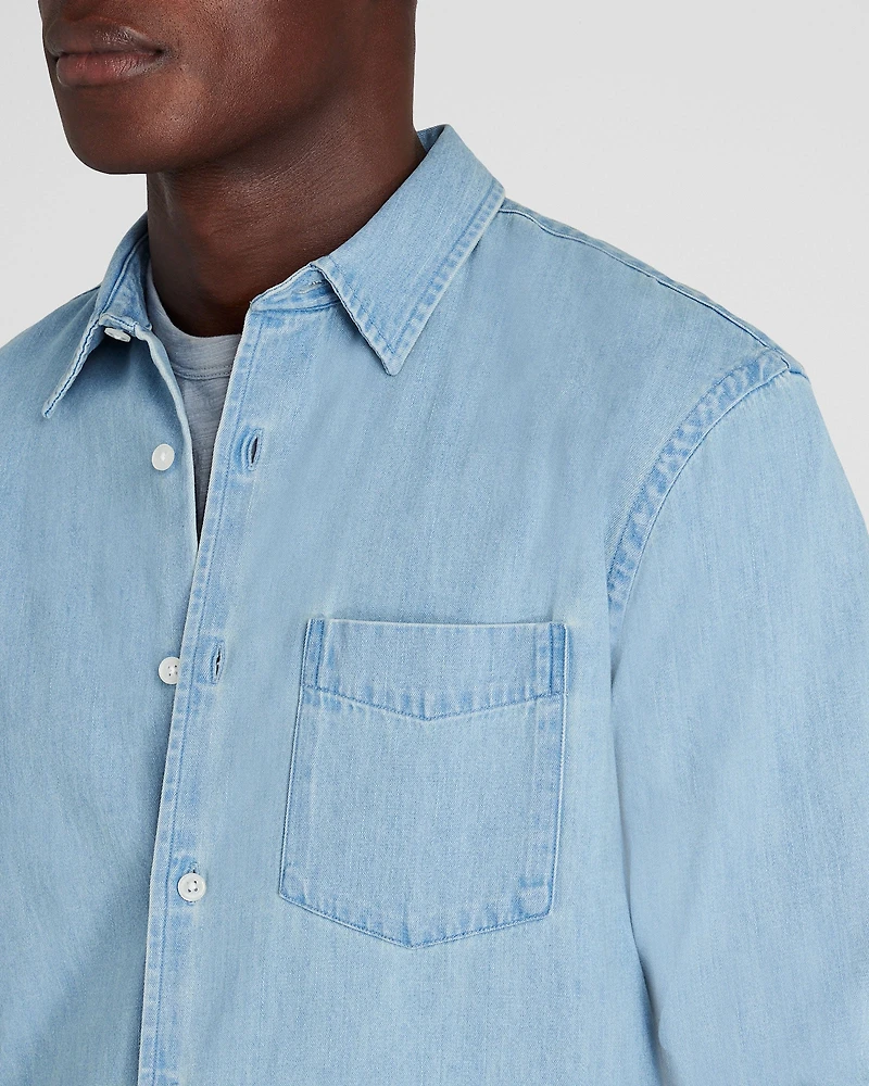 Long-Sleeve Denim Shirt
