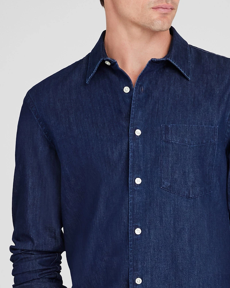 Long-Sleeve Denim Shirt