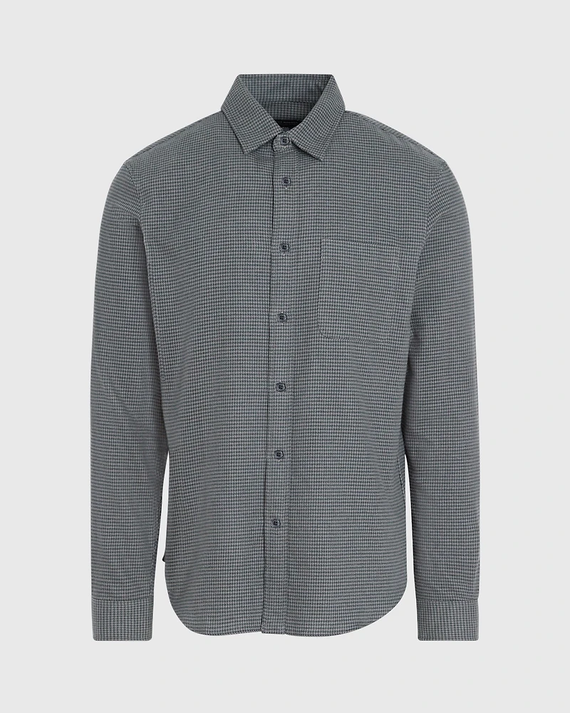 Houndstooth Lightweight Flannel Shirt