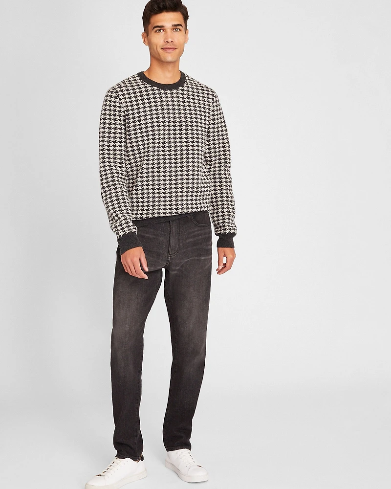Wool Houndstooth Crewneck