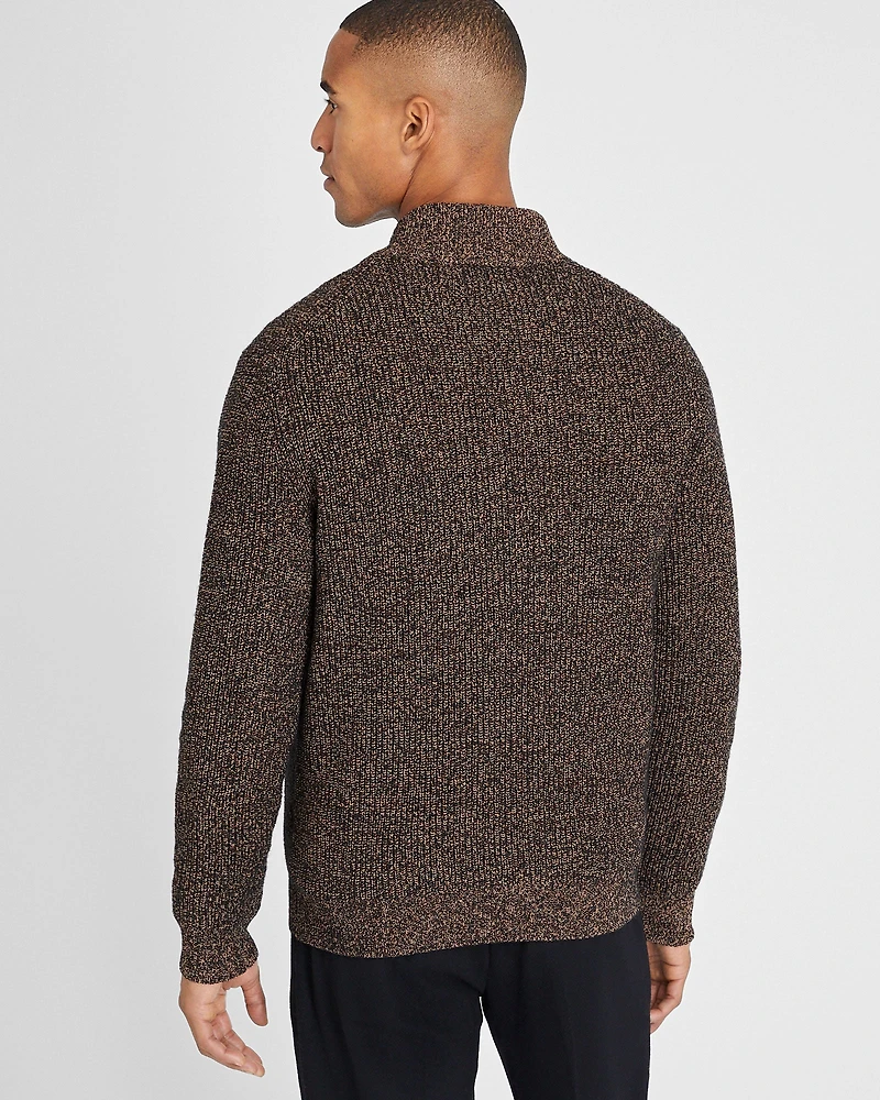 Textural Mouline Full Zip Sweater