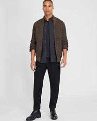 Textural Mouline Full Zip Sweater