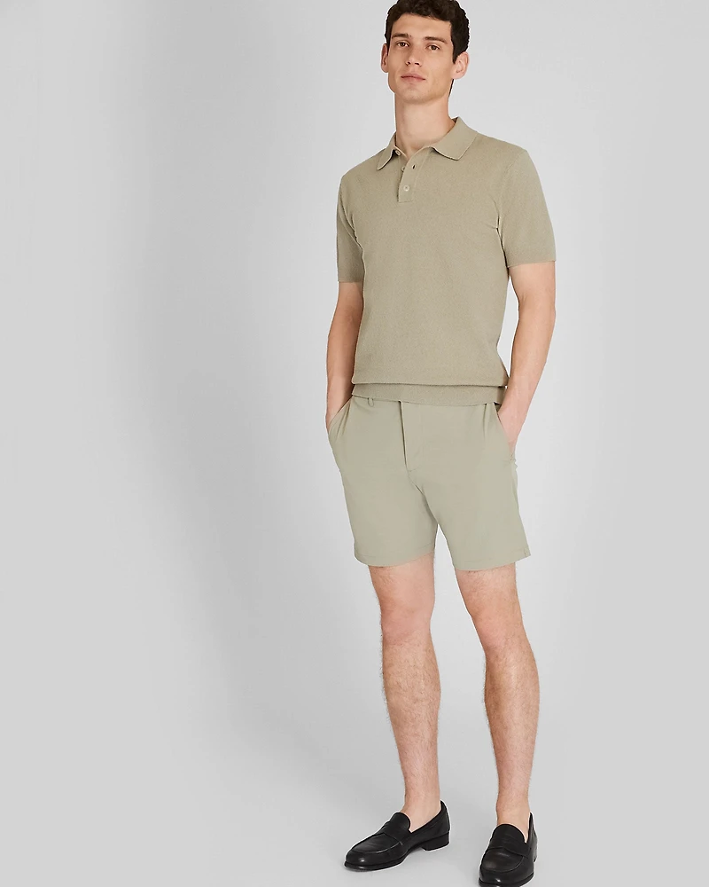 Short Sleeve Bouclé Polo