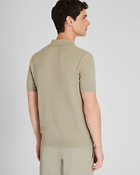 Short Sleeve Bouclé Polo