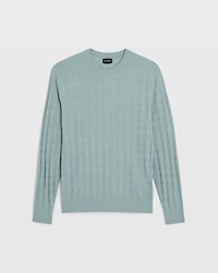 Wool Blend Houndstooth Crewneck
