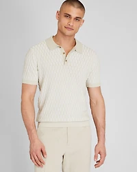 Plaited Diamond Short Sleeve Polo