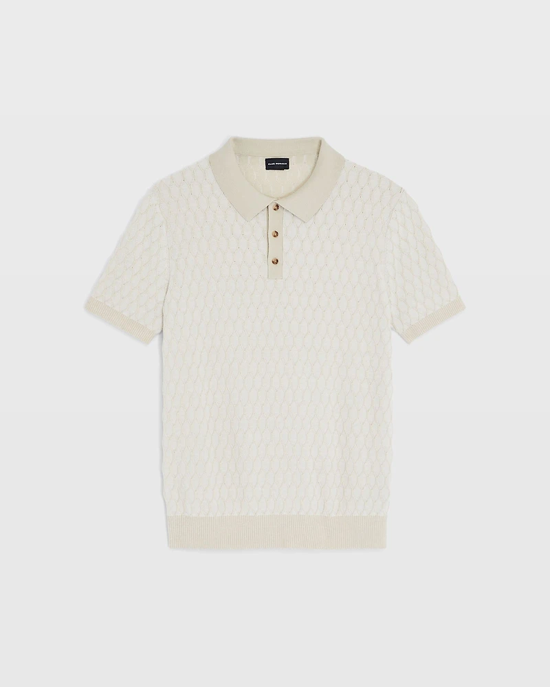 Plaited Diamond Short Sleeve Polo