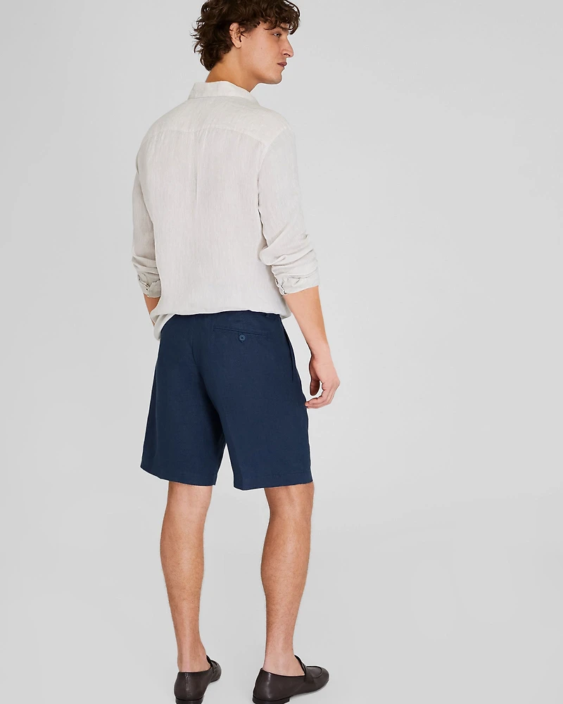 Pleated Linen Short