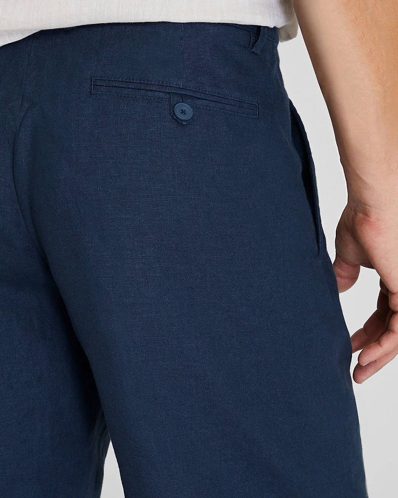 Pleated Linen Short