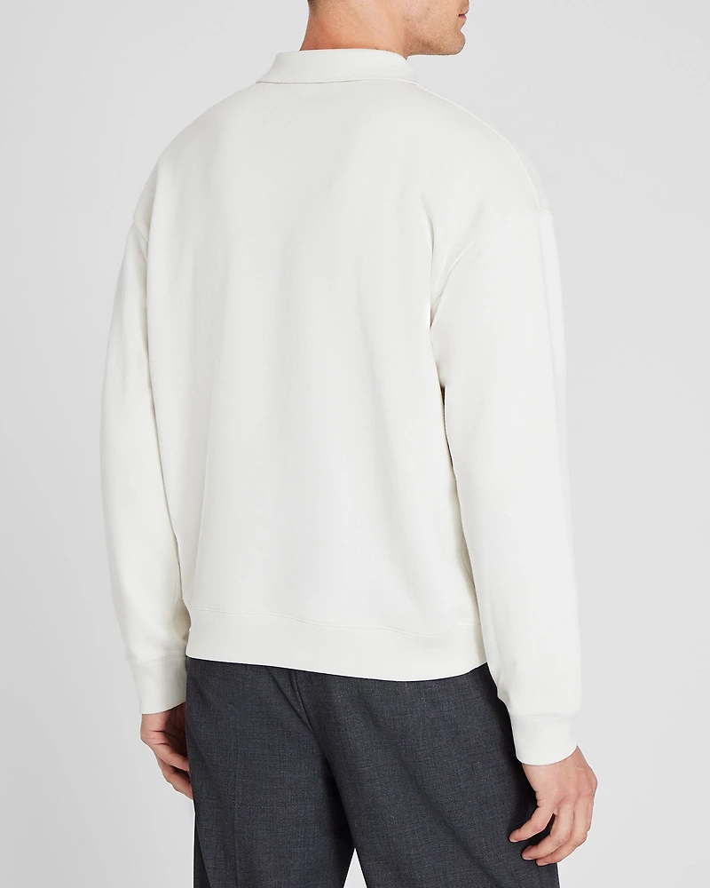 Cotton Sweatshirt Polo