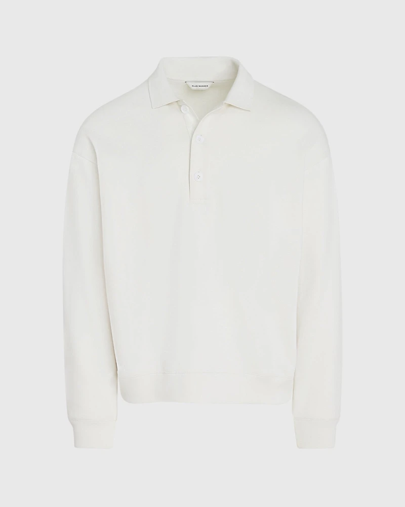Cotton Sweatshirt Polo