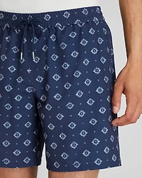 Bo Swim Medallion-Print 7" Trunk