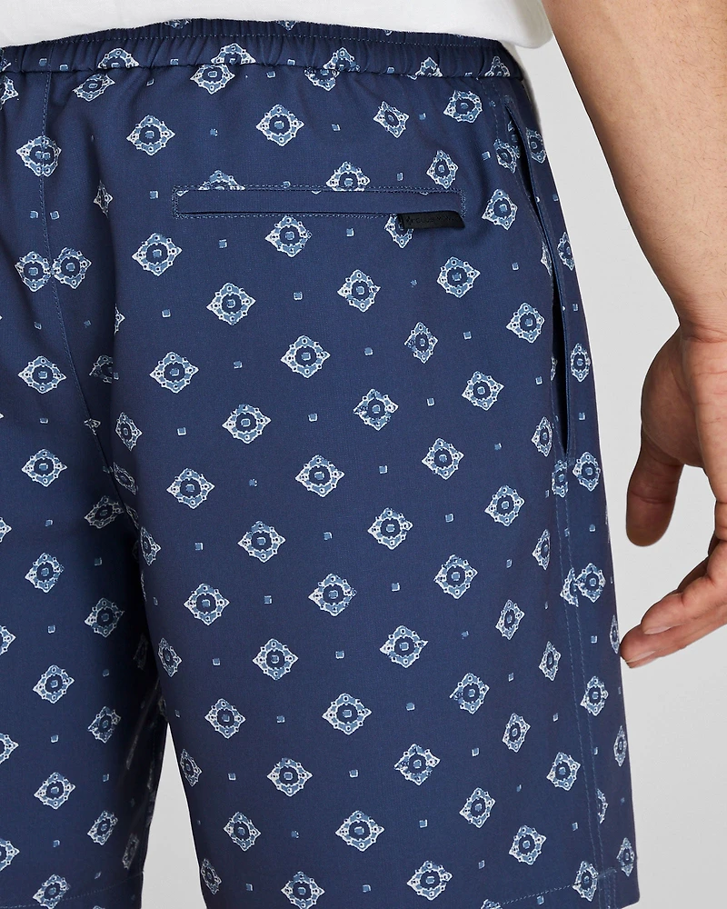 Bo Swim Medallion-Print 7" Trunk