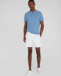 Short Sleeve Indigo Henley