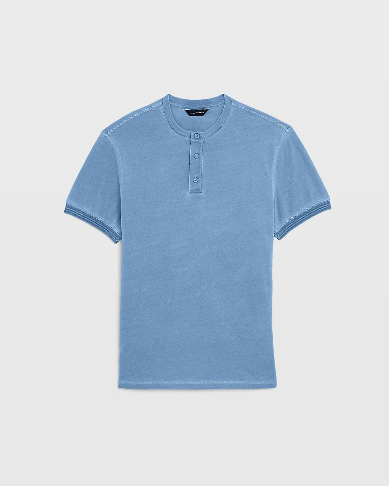 Short Sleeve Indigo Henley