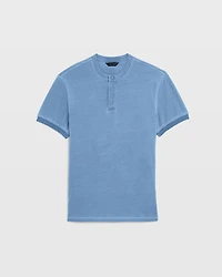 Short Sleeve Indigo Henley
