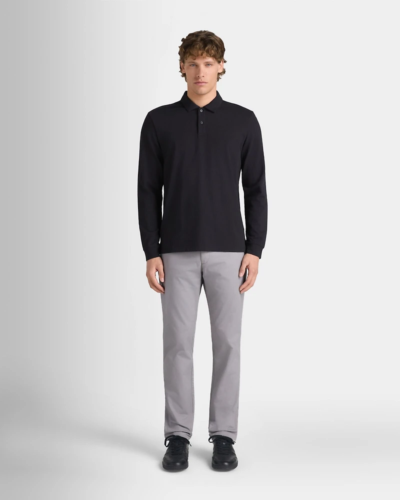 Long Sleeve Clean Pique Polo