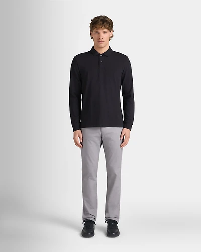 Long Sleeve Clean Pique Polo