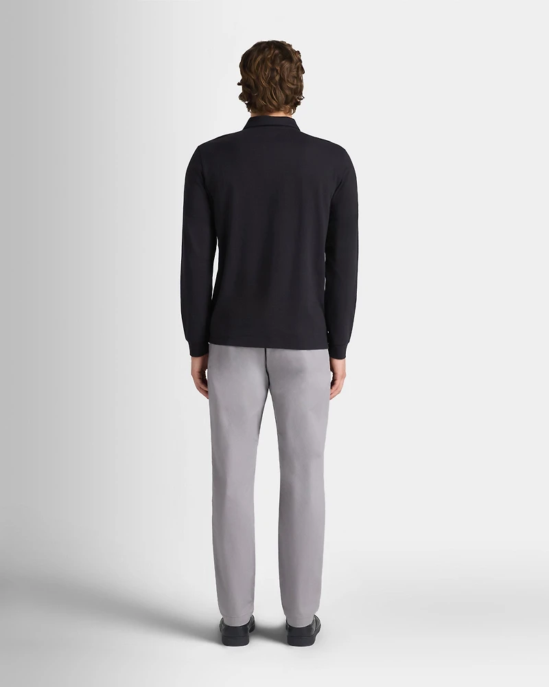 Long Sleeve Clean Pique Polo