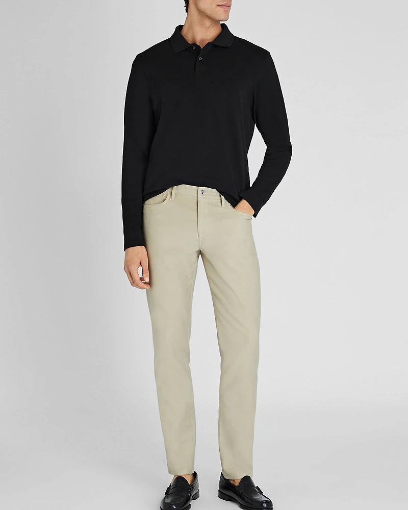 Long Sleeve Clean Pique Polo