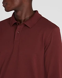 Long Sleeve Clean Piqué Polo
