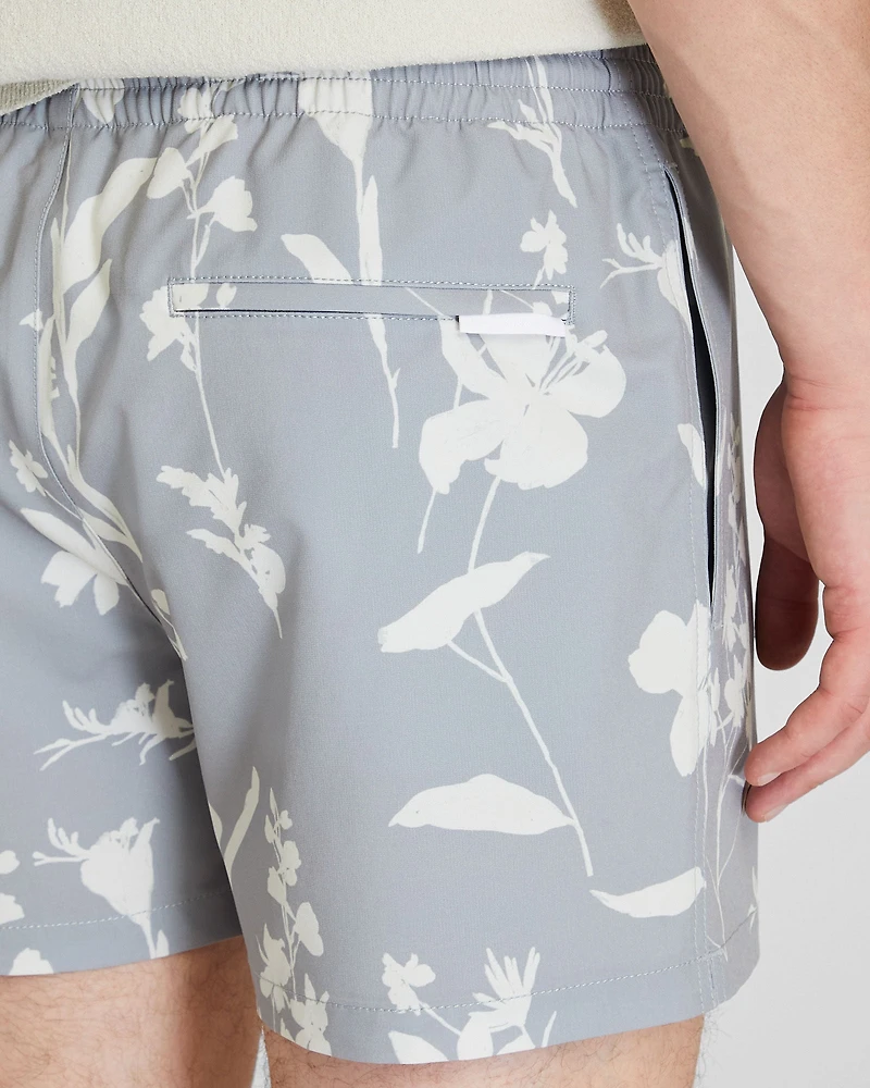 Arlen Floral Print 4" Swim Trunk