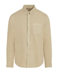 Garment-Dyed Slim Lightweight Oxford Shirt