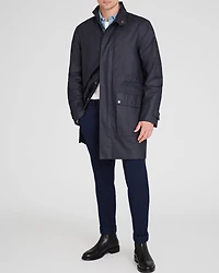 Casual Waxed-Cotton Mac Coat