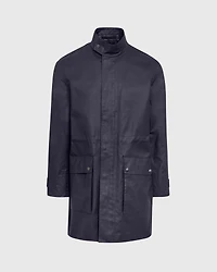 Casual Waxed-Cotton Mac Coat