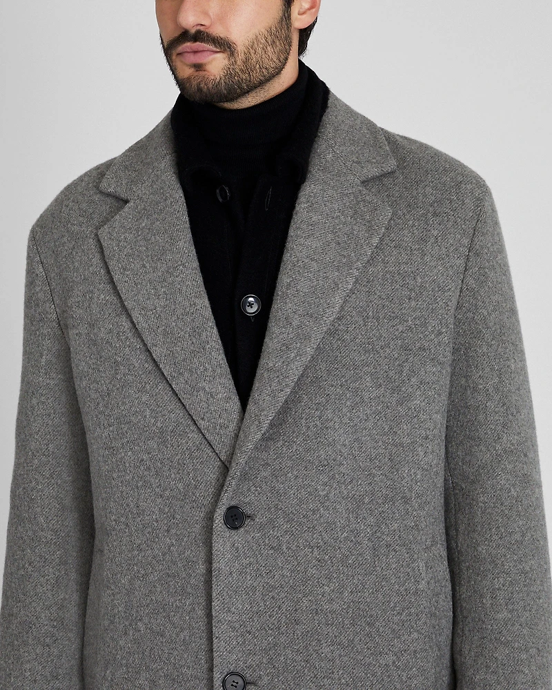 Oversized Twill Single Coat