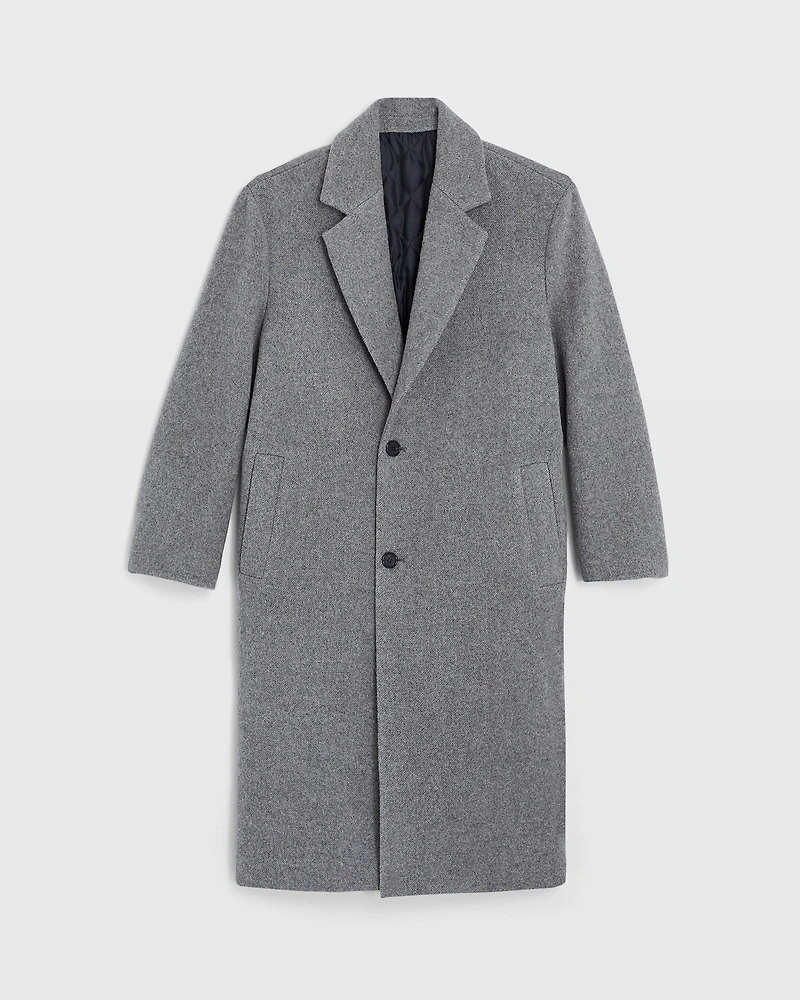 Oversized Twill Single Coat