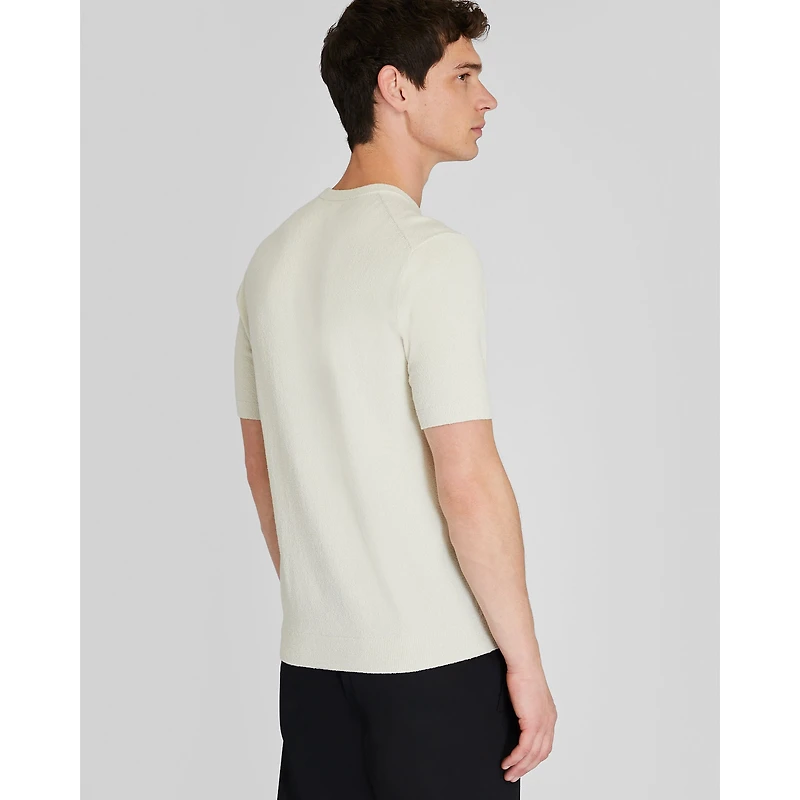 Short Sleeve Micro Bouclé Crew