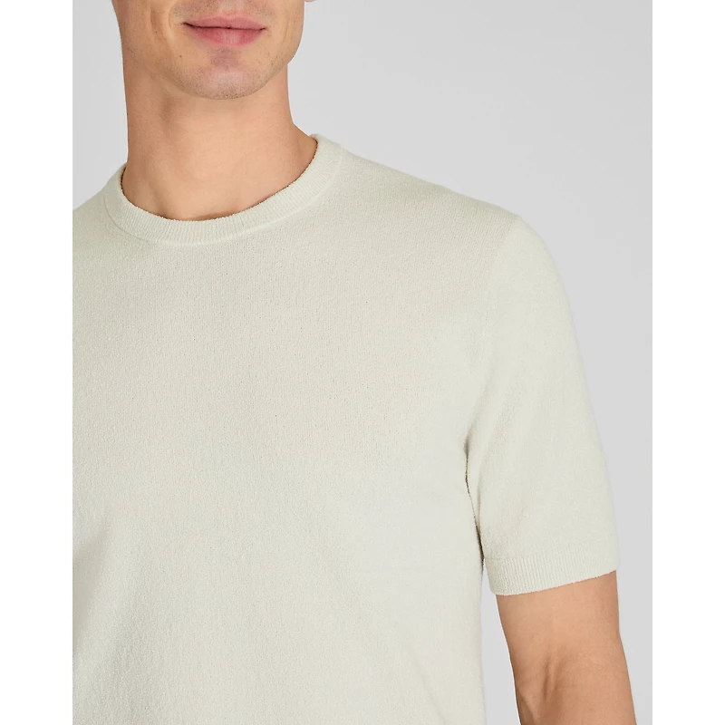Short Sleeve Micro Bouclé Crew
