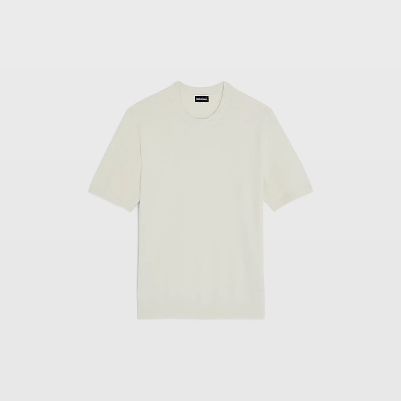 Short Sleeve Micro Bouclé Crew