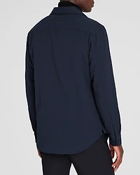 Long-Sleeve Textured Stripe Shirt