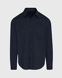 Long-Sleeve Textured Stripe Shirt