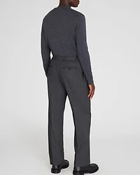 Pleated Wool Blend Trouser