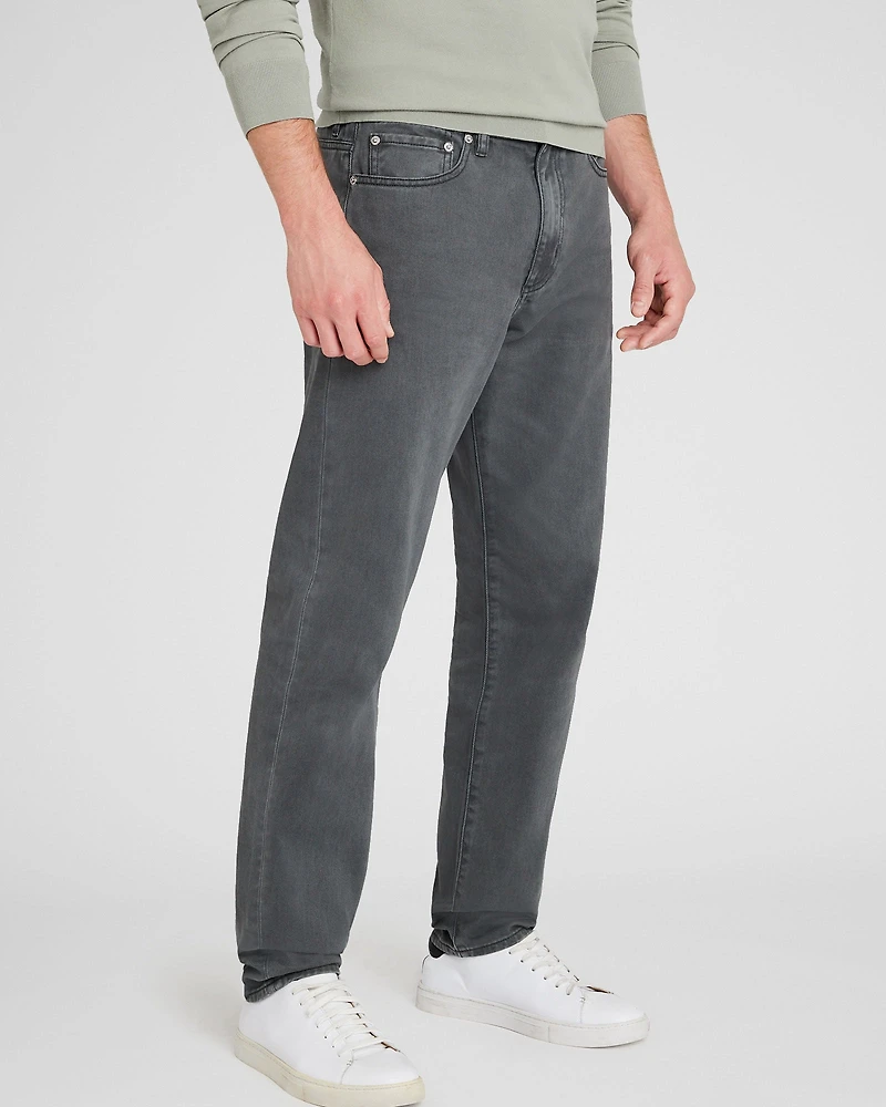 Garment-Dyed Slim-Straight Jeans