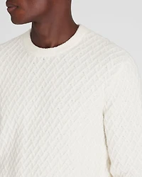 Bouclé Half-Diamond Crewneck