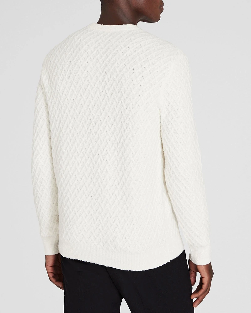 Bouclé Half-Diamond Crewneck