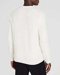 Bouclé Half-Diamond Crewneck