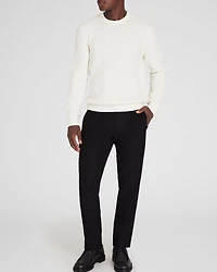 Bouclé Half-Diamond Crewneck