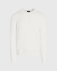 Bouclé Half-Diamond Crewneck