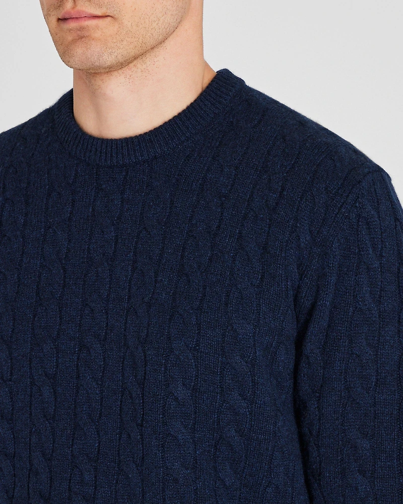 Cashmere Cable Crewneck Sweater