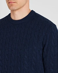 Cashmere Cable Crewneck Sweater