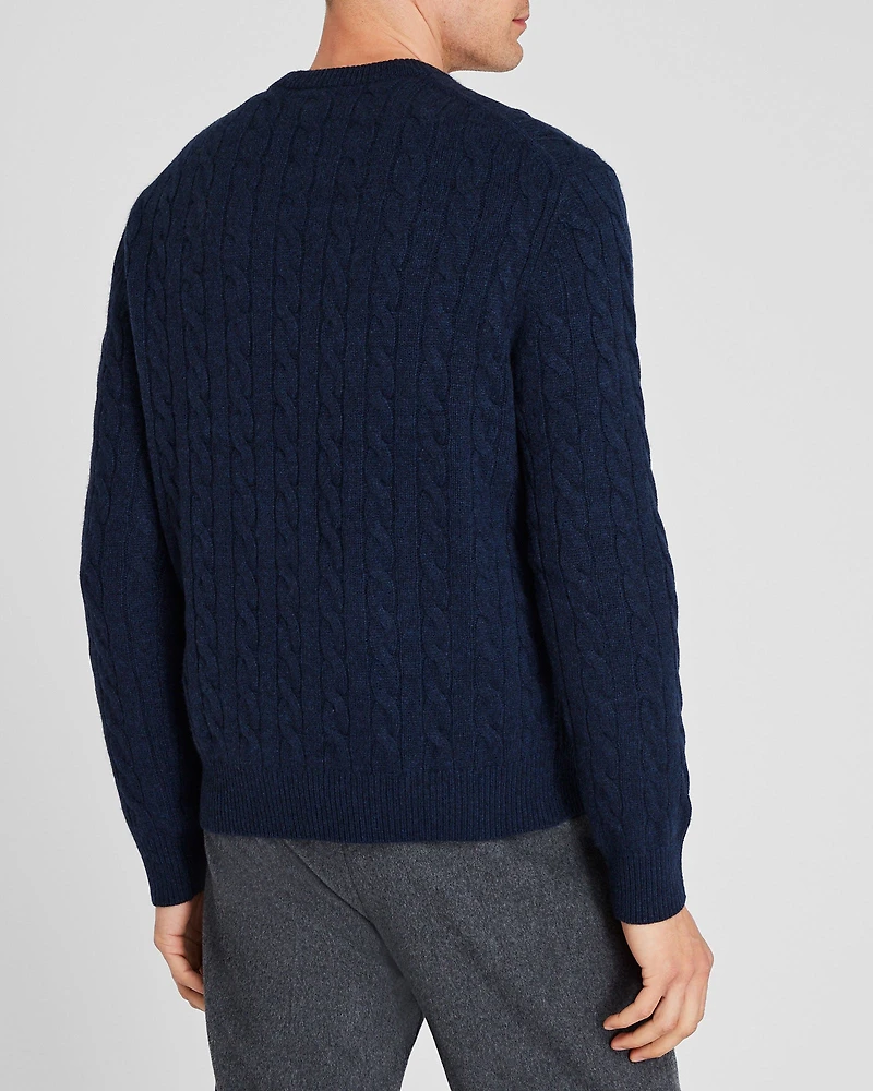 Cashmere Cable Crewneck Sweater