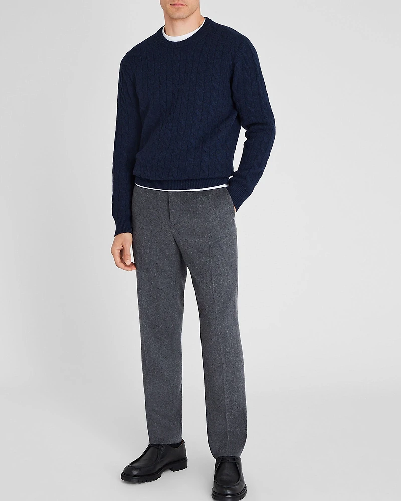 Cashmere Cable Crewneck Sweater