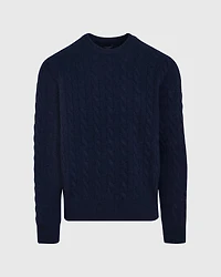 Cashmere Cable Crewneck Sweater