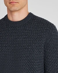 Cashmere Basket-Weave Crewneck